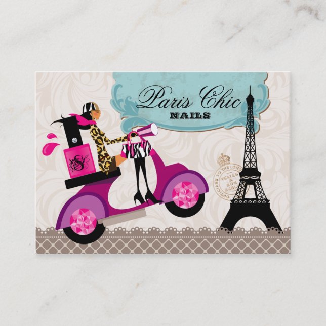 Carte De Visite Tour Eiffel de Paris de scooter de polonais de (Devant)