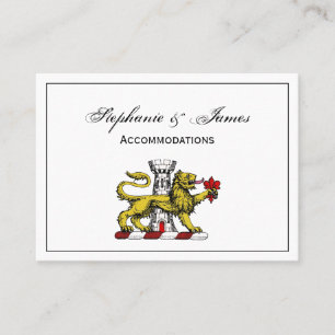 Carte De Visite Tour Lion Fleur de Lis Crest Emblem C