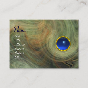 Carte De Visite TOURBILLON DE LUMIÈRE bleu saphir jaune gris