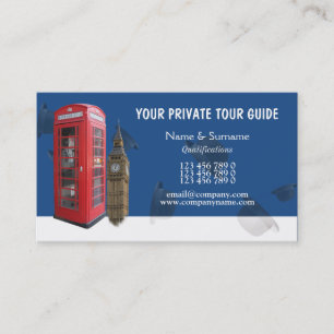Carte De Visite Tourisme britannique de guide touristique