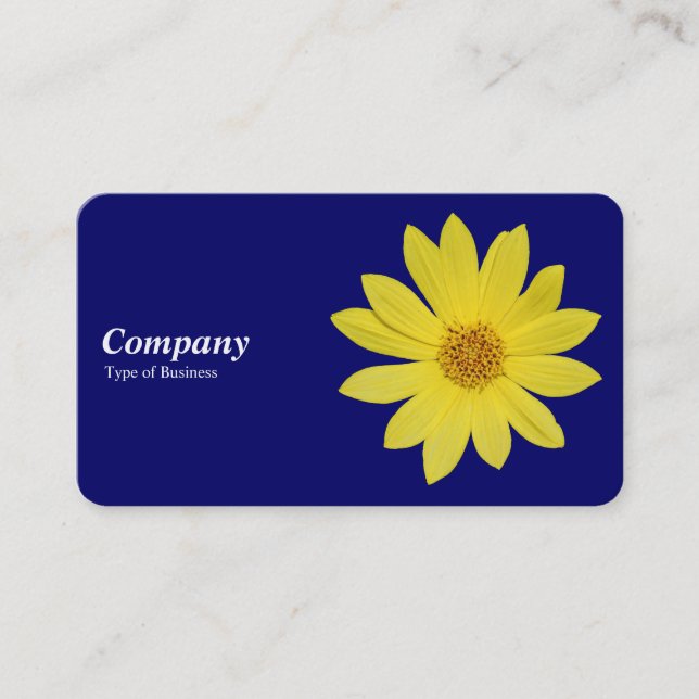 Carte De Visite Tournesol Helianthus 'Lemon Queen' - Bleu foncé (Devant)