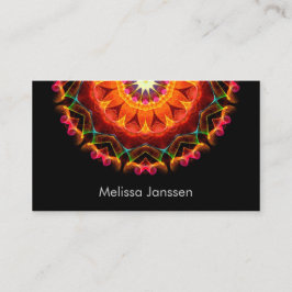 Carte De Visite Tournesol orange - Mandala