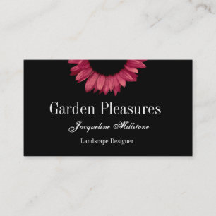 Carte De Visite Tournesol rouge