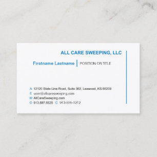 Carte De Visite Tous s'inquiètent le balayage - fonction