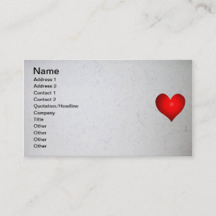 Carte De Visite Tout ce dont nous avons besoin, c'est de l'amour