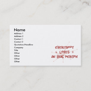 Carte De Visite Tout le monde aime une personne de la CAHT