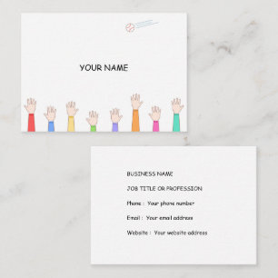 Carte De Visite Tout le monde vise à attraper ce home run.