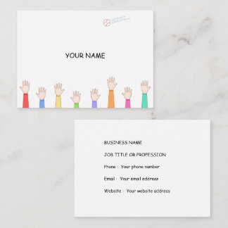 Carte De Visite Tout le monde vise à attraper ce home run.