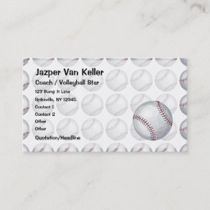 Carte De Visite Tout sur le Motif de baseball