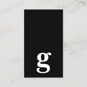 Carte De Visite Toute lettre, Simple Deluxe noir et blanc