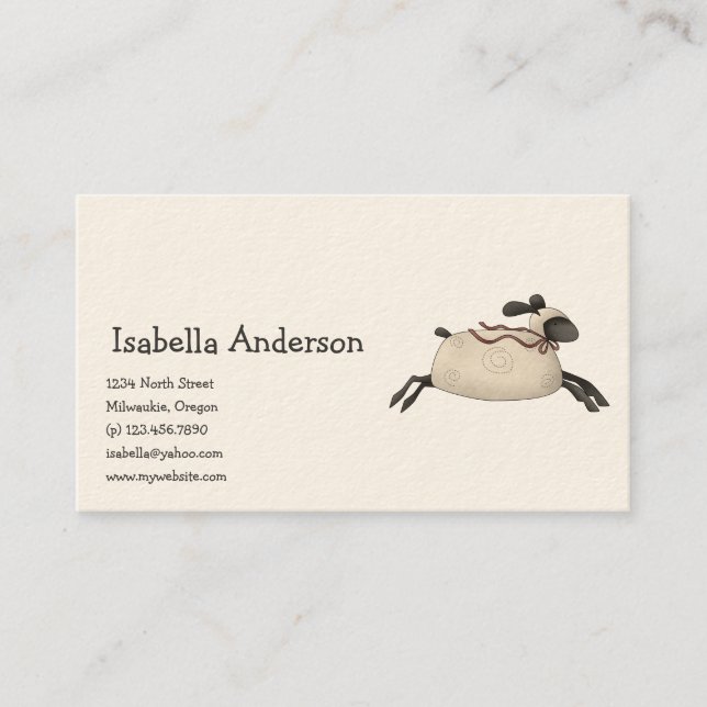 Carte De Visite Toutes les bénédictions de DEM · Moutons (Devant)