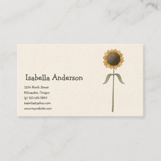 Carte De Visite Toutes les bénédictions de DEM · Tournesol