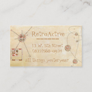 Carte De Visite Toutes les choses rétros