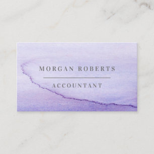 Carte De Visite Toutes les professions Purple Aquarelle Splash