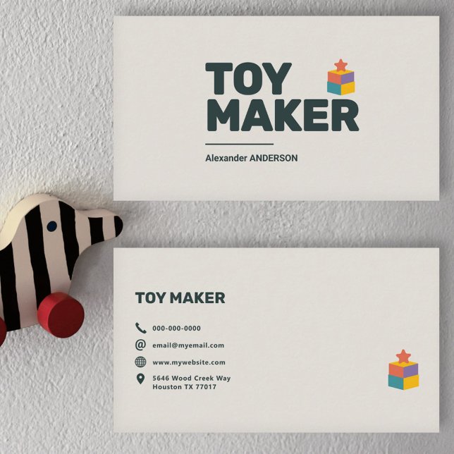 Carte De Visite Toy Maker (Toy Maker Business Card)