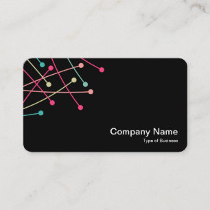 Carte De Visite Tracks de particules - Couleurs 01 sur noir