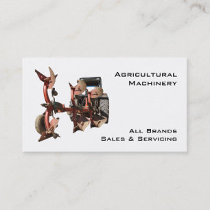 Carte De Visite Tracteur et charrue de machines agricoles