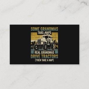 Carte De Visite Tracteur Grandma Farm Dons Real Grandmas Drive Tra