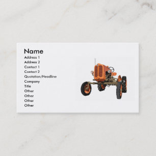 Carte De Visite Tracteur vintage