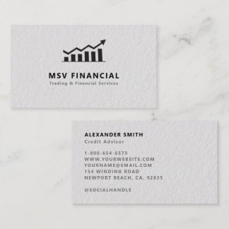 Carte De Visite Trader de concessionnaire financier Sleek Moderne
