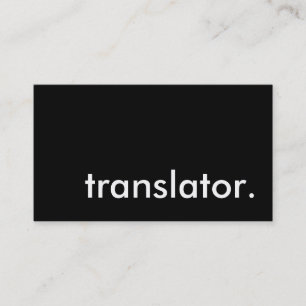 Carte De Visite traducteur.