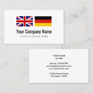 Carte De Visite Traducteur allemand-anglais de services de