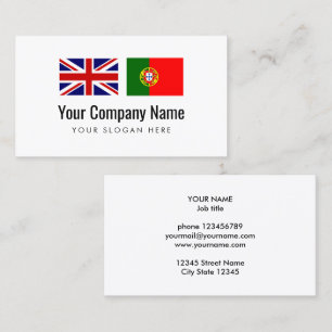 Carte De Visite Traducteur de services de traduction en portugais 