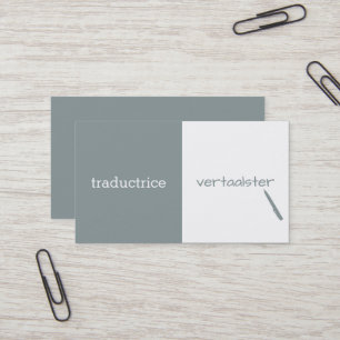 Carte De Visite Traducteur personnalisable