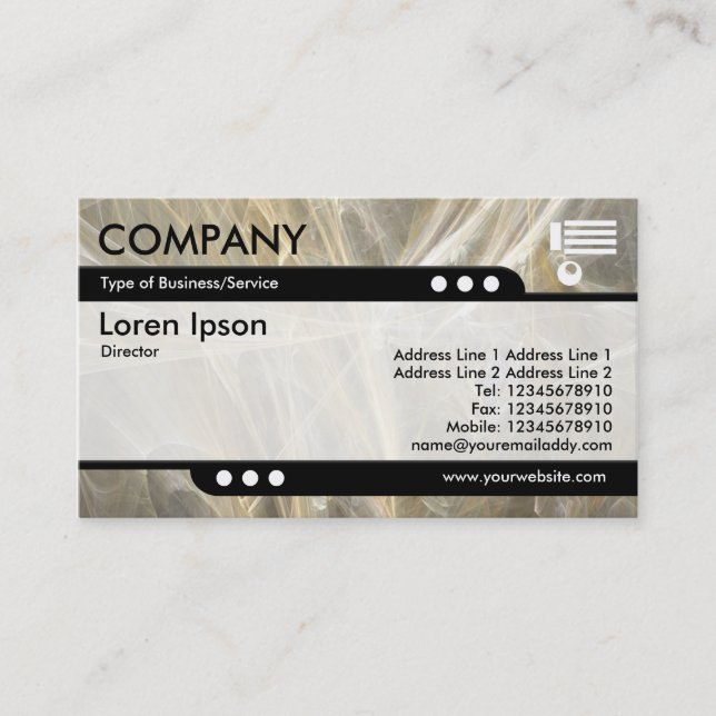 Carte De Visite Train à balles - Flamme fractale (Devant)