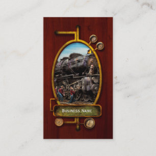 Carte De Visite Train - Travailler sur le chemin de fer 1930