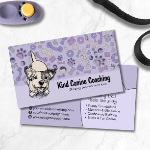 Carte De Visite Trainer de chien mignon Whimsical