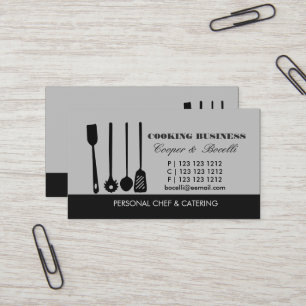Carte De Visite Traîner la spatule tordue de pâtes, ustensiles d