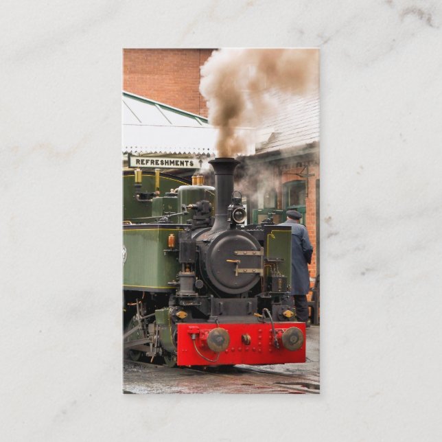 CARTE DE VISITE TRAINS À VAPEUR (Devant)