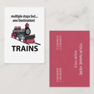 Carte De Visite Trains Plusieurs Arrêts Mais Un Trains De Destinat