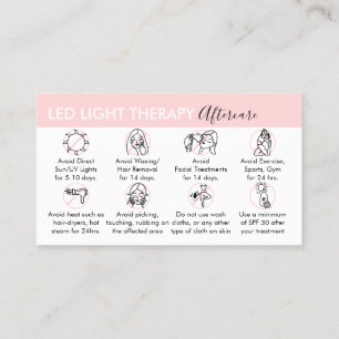 Carte De Visite Traitement de la lumière dirigée après soins