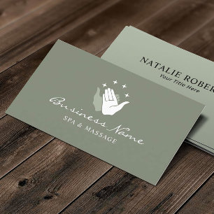 Carte De Visite Traitement des mains de guérison Massage thérapie