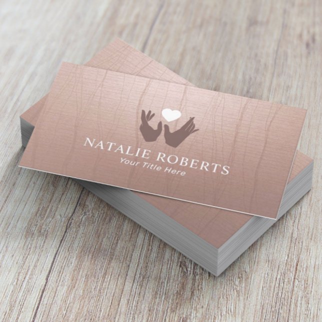 Carte De Visite Traitement des mains et du coeur Traitement de mas (Créateur téléchargé)