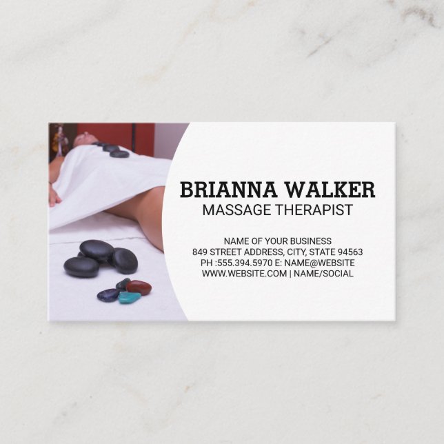 Carte De Visite Traitement spa | Massage (Devant)