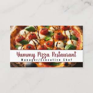 Carte De Visite Traiteur de restaurant de pizza Service de traiteu