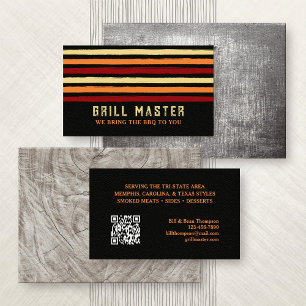 Carte De Visite Traiteur Grill BBQ