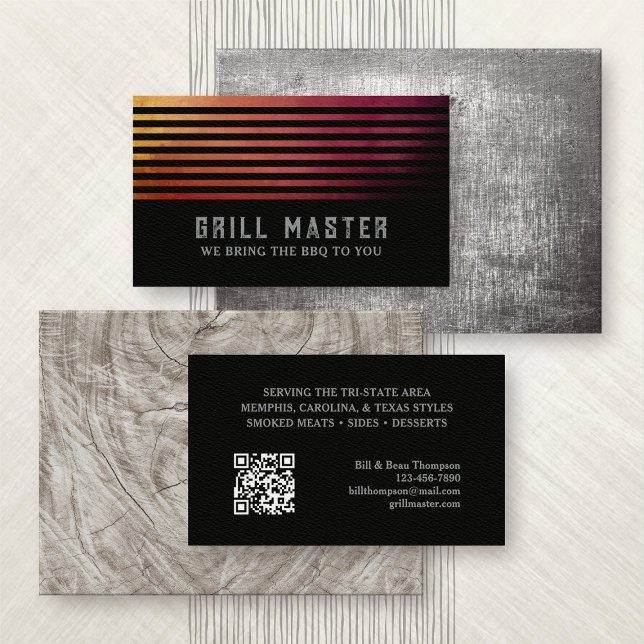 Carte De Visite Traiteur Grill BBQ (Créateur téléchargé)