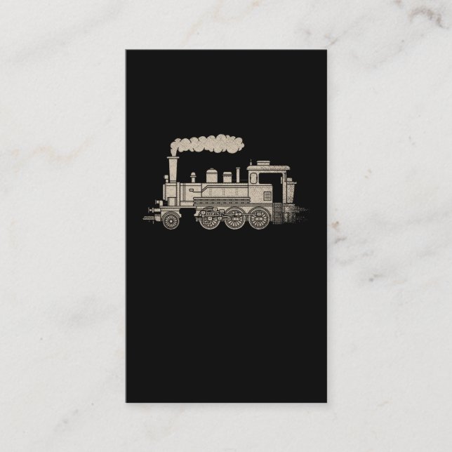 Carte De Visite Tramway à vapeur Locomotive Retro (Devant)