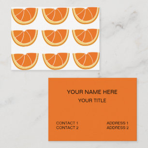 Carte De Visite Tranche de Fruit Orange
