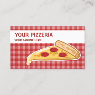 Carte De Visite Tranche de pizza de dessin animé Pizzeria