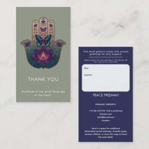Carte De Visite Transformation Sacrée Dessin de la Main de Hamsa