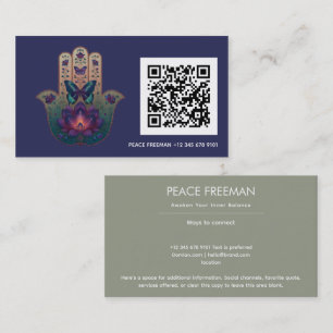 Carte De Visite Transformation Sacrée Dessin de la Main de Hamsa
