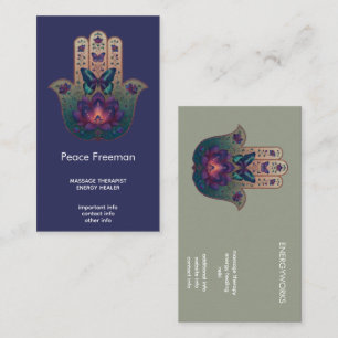 Carte De Visite Transformation Sacrée Dessin de la Main de Hamsa