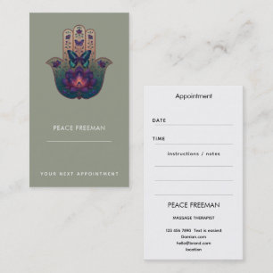 Carte De Visite Transformation Sacrée Dessin de la Main de Hamsa