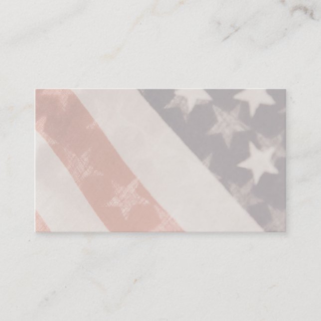 carte de visite transparent des drapeaux américain (Devant)