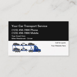 Carte De Visite Transport Automobile Transporteur De Voiture Moder